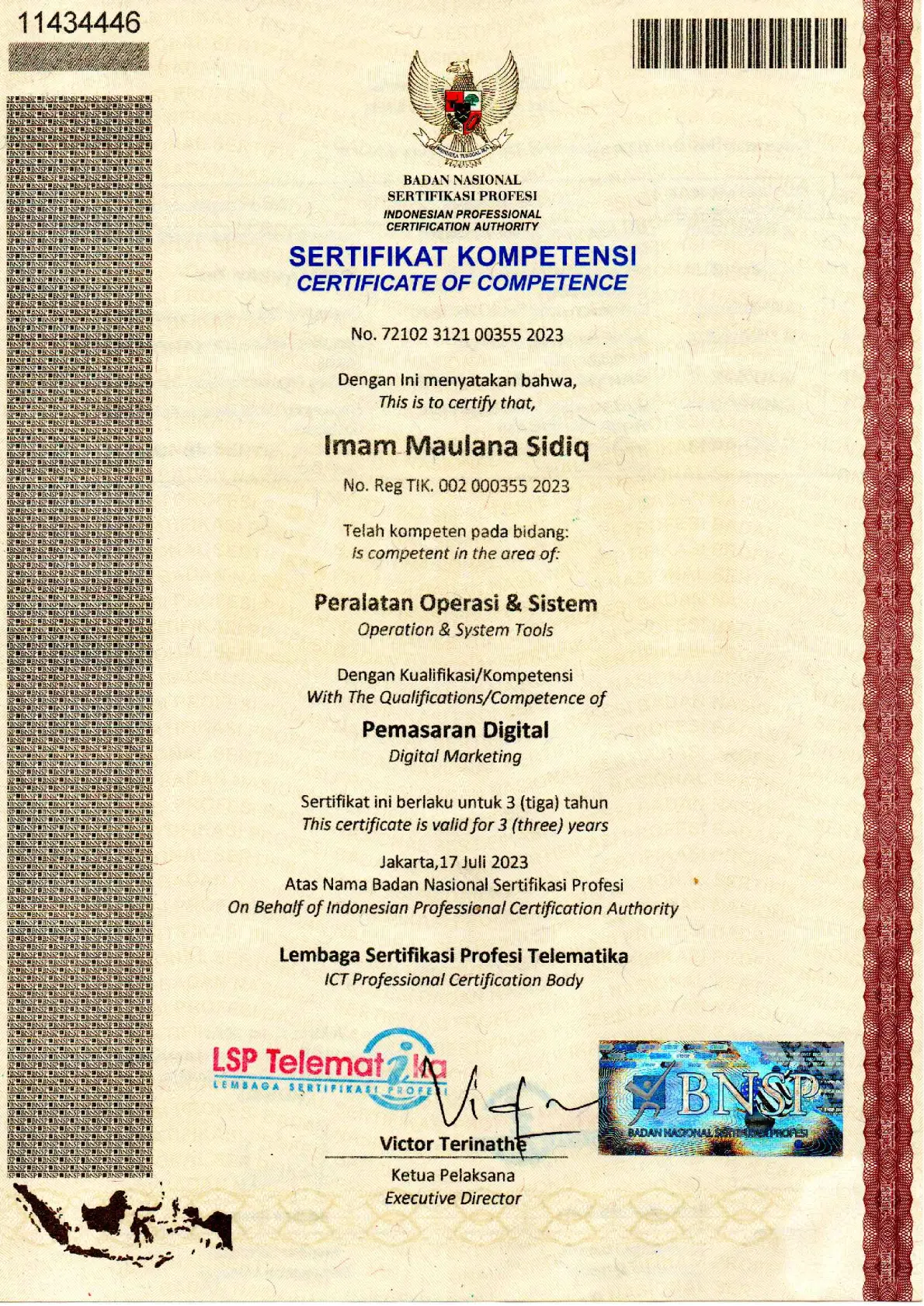 Sertifikat Digital Marketing